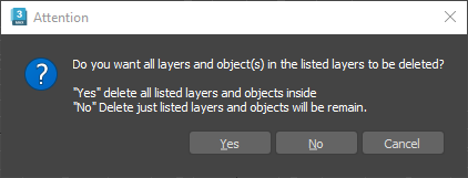 Delete layers query window