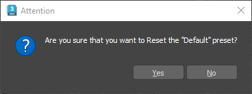 Reset default preset to factory setting